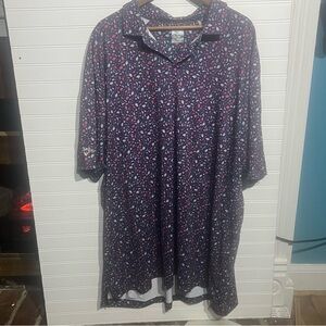 Callaway Opti-Dri Polo White/Red Golf Design on Navy Size 3XLT